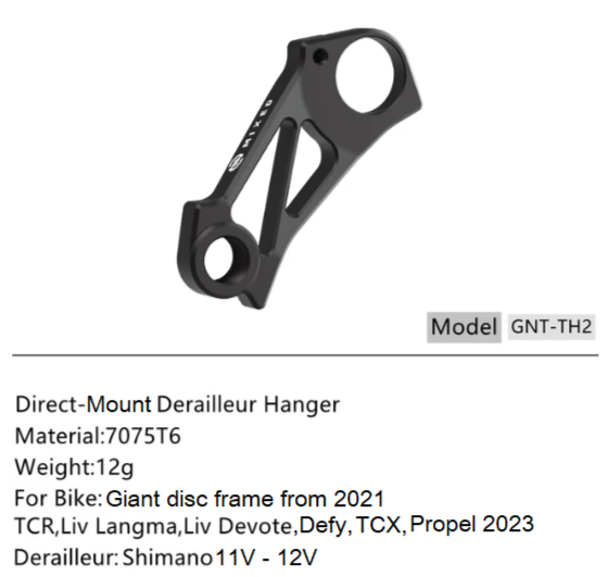 Direct mount hanger Giant Tcr, Propel, Defy, TCX, Liv > 2021